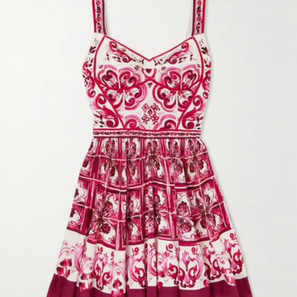 Dolce & Gabbana Dresses & Skirts - Dolce & Gabbana Pink and White Mini Dress